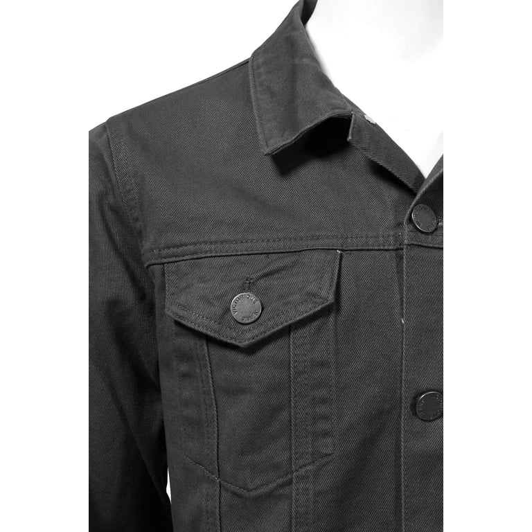 Plain black hotsell denim jacket