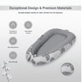 thumbnail image 3 of Baby Lounger – Infant Lounger for Newborn 0–24 Months, Baby Nest Lounger, Portable Newborn Lounger, Soft Breathable Cotton, Essentials for Babies at Home and Travel (Gray Feather), 3 of 10