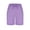 Purple, variant on CHGBMOK Womens Summer Shorts Drawstring Capri Pants Bermuda Shorts Straight Knee Length Pants with Pockets