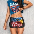 thumbnail image 3 of Lsque Eagle Head With American Flag Pattern High Waisted Biker Shorts for Women-Tummy Control Fitness Athletic Workout Running Yoga Gym Shorts,Moisture-Wicking-X-Large, 3 of 9