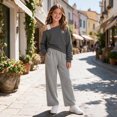 thumbnail image 2 of XINXIAOO Girls Boys 2 Piece Outfits Long Sleeve Off the Shoulder Sweatshirt With Sweatpants Set Athletic Tracksuit Outfit Grey Hoodie Sweatpants Set Little Boys Clothes 15-16 Years, 2 of 5