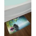 thumbnail image 2 of Peace Garden Bath Mat, Pink Flower Spa Stones and Bamboo Tree on the Water Relaxation Theraphy Peace, Plush Bathroom Decor Mat with Non Slip Backing, 29.5" X 17.5", Multicolor, by Ambesonne, 2 of 2