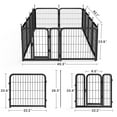 thumbnail image 3 of Demi Bonn Dog Playpen Outdoor, 12 Panel Dog Fence 24" Pet Pen for Puppy, Indoor Pet Exercise Pen for RV Camping Garden Yard, Black, 3 of 7