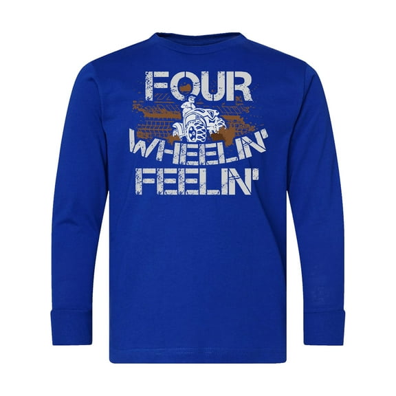 Inktastic Four Wheeling Mudding Activity Long Sleeve Youth T-Shirt