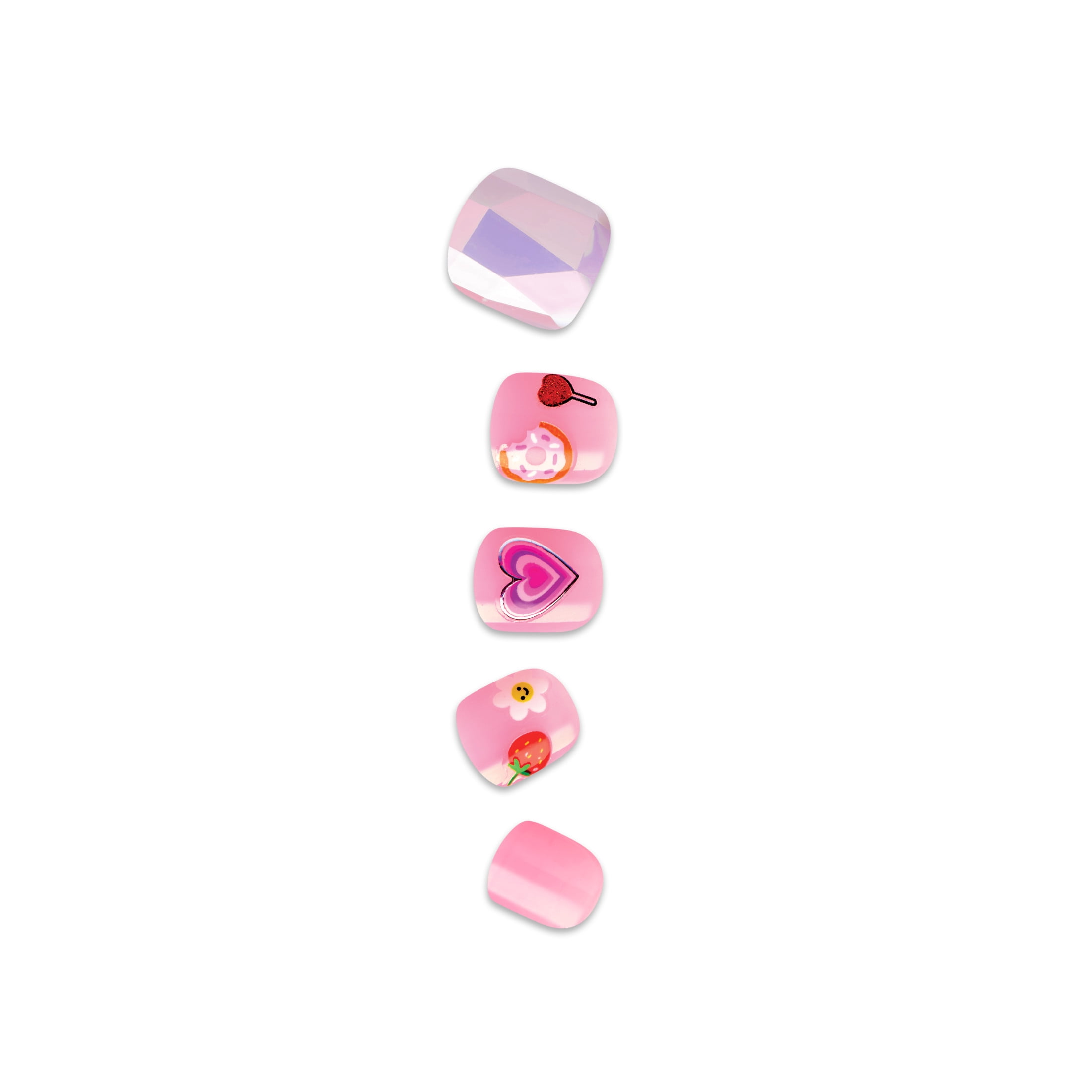 (3 pack) Impress Mini Press On Nail Artist Kit for Kids, Wannabe U, Squoval, 26 Press On Nails