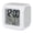 Ash,Gray, variant on Abstract Polka Dot Digital Alarm Clock for Bedrooms,Smart LED Alarm Clock with 7 Color Changing Night Light,Geometric Dotted Stripes Modern Grey Silent Wake Up Clocks for Sleep Study 3.2"x3.2"