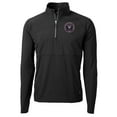 thumbnail image 2 of Men's-Cutter & Buck  Black Inter Miami CF Adapt Eco Knit Hybrid Recycled Quarter-Zip Pullover Top, 2 of 3