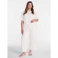 thumbnail image 2 of Joyspun Women's French Terry Knit Sleep Capri Pants, 25” Inseam, Sizes XS-3X, 2 of 6