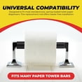thumbnail image 3 of Portarrollos de papel higiénico Qualihome universal de plástico negro, 3 of 9