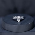 thumbnail image 6 of Rosec Jewels Moissanite Marquise Engagement Ring 1 Ct - 5X10 mm - Vintage Style Ring - D-VS1 Quality, 925 Sterling Silver, US 4.00, 6 of 8