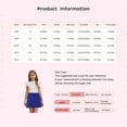 thumbnail image 7 of Doomiva Toddler Girls Ruffle Sleeve Ribbed T-Shirt with Culotte Playwear 2PCS Summer Outfits Shorts Sets Daily Wear Blue 130-8Y, 7 of 7