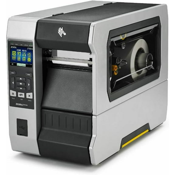 Restored Zebra ZT610 300 dpi Industrial Label Printer with USB, Serial, and Ethernet – Direct Thermal and Thermal Transfer Printing ZT61043-T0101A0Z (Refurbished)