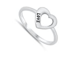 thumbnail image 4 of Cute Cutout Promise Heart Love Text Ring .925 Sterling Silver Band Jewelry Female Male Unisex Size 9, 4 of 4