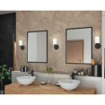 thumbnail image 2 of Progress Lighting Replay Collection - Lámpara de tocador de baño moderna de cristal blanco grabado con 1 luz, color negro texturizado, 2 of 5