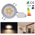 thumbnail image 2 of 5*1W LED Ceiling Light Recessed Spotlight Downlight Ceiling Light Warm White Warm White 100-245V, 2 of 9