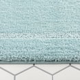 thumbnail image 5 of TOWN & COUNTRY EVERYDAY Ultra Plush Solid Tufted Border Bath Mat, Soft and Absorbent Tufted Floor Mat, Non-Slip Backing, Machine Washable, Aqua Blue, 20"x32", 5 of 13