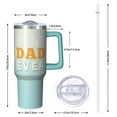 thumbnail image 2 of Best Dad Ever Tumbler Set 40oz Stainless Steel, Dad Gift with Insulated Cup Lid Straw, Father's Day Christmas Birthday from Son Daughter, 2 of 5