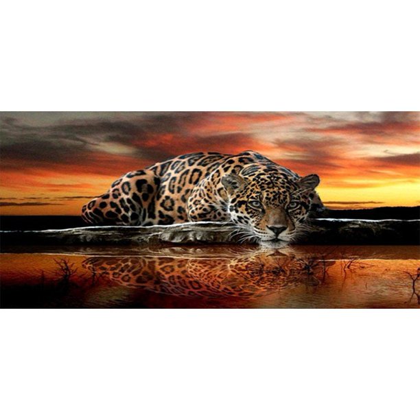 Cuadros Decorativos 5D bricolaje completo taladro diamante pintura tigre Cruz puntada bordado mosaico Kit Ehuebsd Nuevos Originales