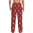 thumbnail image 3 of Uemuo Christmas Deer Head Pattern Men's Wide Leg Palazzo Lounge Pants with Pockets Light Weight Loose Comfy Casual Pajama Pants-Large, 3 of 9