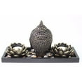 thumbnail image 5 of Tabletop Zen Buddha Lotus Tea Light Candle Holder Home Decor Relaxing Gift New, 5 of 5