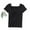 1:1-Piece,Black, variant on Aobny Women's Pajamas Tops Only Ribbed Build-in-Bra Sleep Tops Short Sleeve Square Neck Sleep Shirts for Women,Black,L