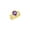 Amethyst, variant on Rings for Women 14K Gold Plated Silver Ring XOXO Hugs & Kisses 9X7MM Gemstone & Diamond Ring October Pink Ice Jewelry for Women Size 6