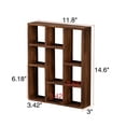 thumbnail image 4 of SOFE Rustic Brown 9-Cube Shelves for Wall Floating Shelves, Compartment Large Shadow Box Frame, Wall Mounted Curio Cabinet, Shadow Box with Shelves, Knick Knack Display Shelf, 4 of 7
