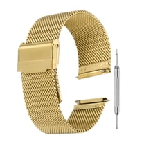Mesh Watch Bands for Men Women, Stainless Steel Quick Release Mesh Watch Strap with Tools(22mm, Gold)