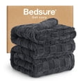 thumbnail image 1 of Manta polar Bedsure gris oscuro para sofá, 230 x 230 cm, 1 of 6