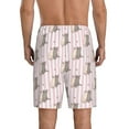 thumbnail image 3 of Kdxio Heart Cat Print Mens Sleep Shorts Bottoms Soft Comfy Pajama Wear Pants with Drawstring Pockets, 3 of 7
