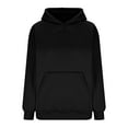thumbnail image 3 of Titcea Hoodies for Women Oversized Solid Color Long Sleeve Hoodie with Pockets Loose Casual Pullover Sweatshirt, 3 of 3