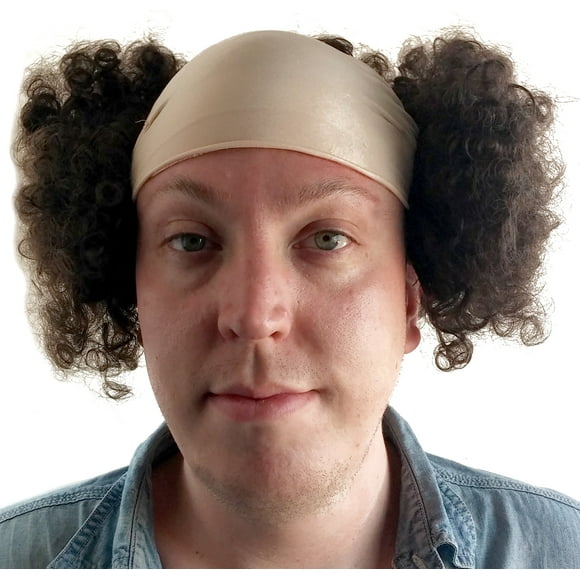 City Costume Wigs Larry Three Stooges Wig Bald Curly Brown Wig for Men
