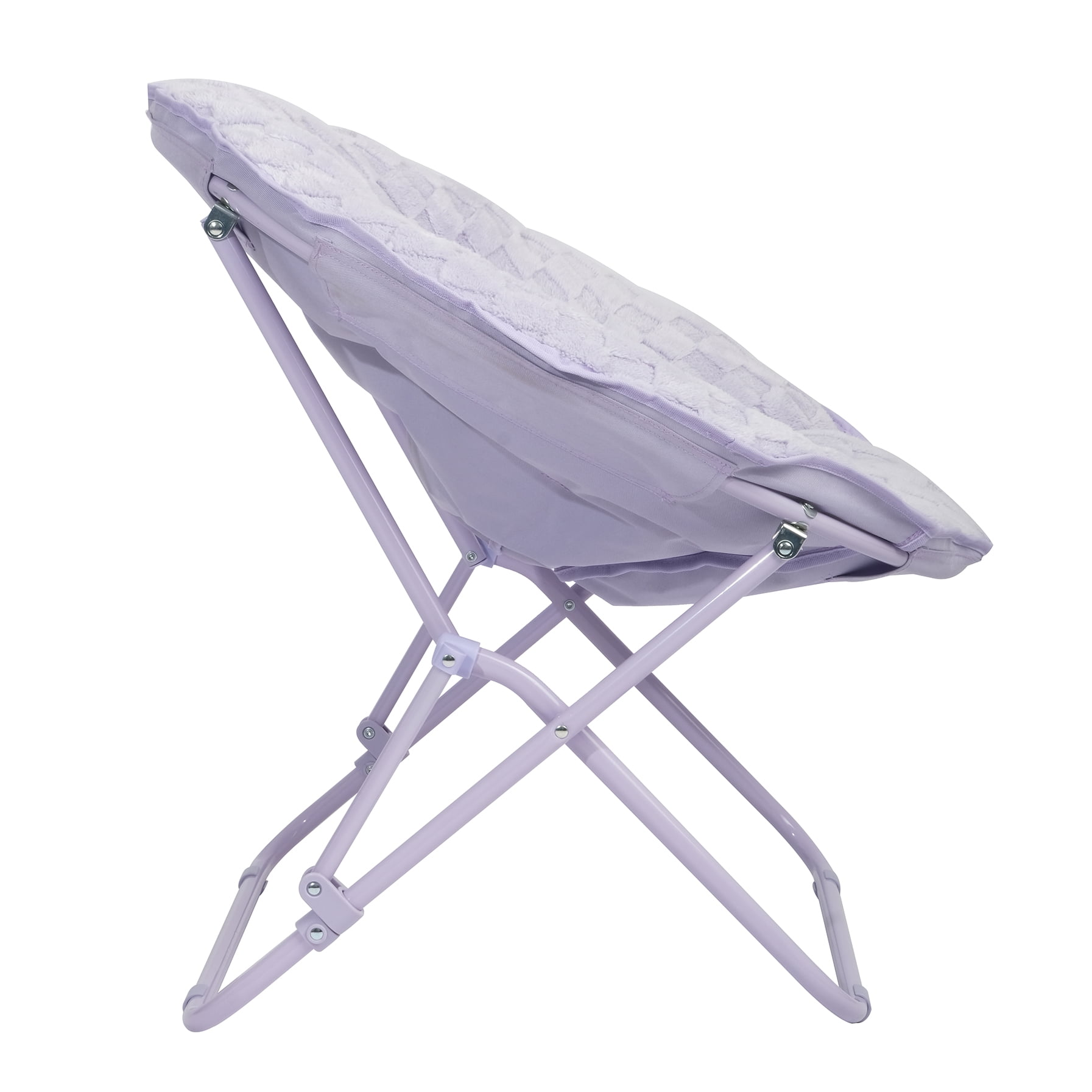 Mainstays Saucer Chair for Kids and Teens, Iris Plush
