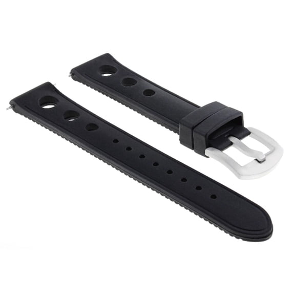 20MM RUBBER DIVER WATCH BAND STRAP FOR TISSOT PRC 200 , PRS516 RACING BLACK