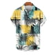 thumbnail image 3 of Mens Casual Manga Corta Botón Abajo Camisas Impresas Bolsillo Botón Turndown Cuello Top Blusa Camisa, 3 of 5