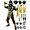 Gold, variant on Joyfy Ninja Costume for Kids, Ninja Dragon Costume Set, Boys Halloween Outfit for Dress-up and Role-play Party