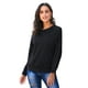 thumbnail image 4 of ABPHQTO Sudadera de mujer en mezcla de algodón de rizo francés negro, 4 of 5