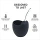 thumbnail image 5 of Juego de Mate de Silicona Negro de 180 Ml y 5 Oz para Yerba Mate con Asa para Regalo, 5 of 5