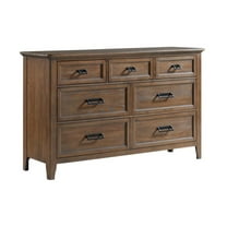 Intercon Furniture Alta Bedroom 7-Drawer Wood Dresser in Harvest Brown