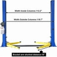 thumbnail image 5 of HPDMC Two Post Car Lift 9,000 LBS Floor Plate 110V 2 Posts Auto Hoist Truck Lift for Garage 3 Year Warranty, 5 of 9