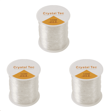 2pcs 0.8mm Clear Bead Cord Crystal Elastic Stretchy Bracelet String for Jewelry Making Bracelet Beading Thread 0.8mm