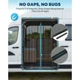 thumbnail image 3 of Kohree Van Bug Screen, Full Magnetic Strips Door Mesh Curtain for Side Door and Rear Door Flyscree Mosquito Net for Mercedes Sprinter Motorhome Camper, 3 of 8