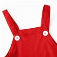 thumbnail image 5 of Eltusu Girls Cotton Overalls, Wide Leg Sleeveless Stretchy Fashion Kids Jumpsuit Romper Red Size 2-15 T, 5 of 7