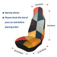 thumbnail image 4 of Sikiie Geometric Cube Pattern Art Car Seat Protector 2 Pack Car Seat Cushion Mat, Car Seat Covers for SUV, Truck, Van, 4 of 7