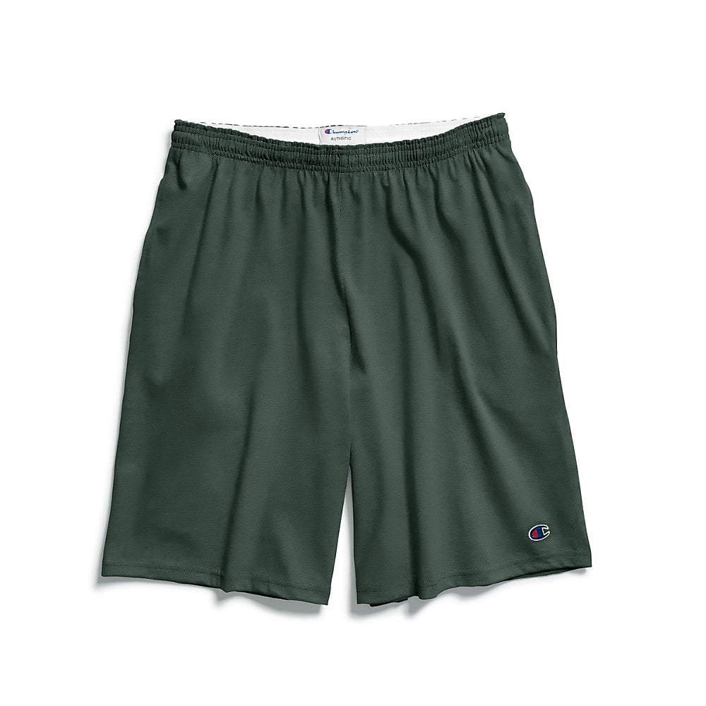 Champion Authentic Cotton 9Inch Men's Shorts with Pockets Dark Green M