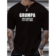 thumbnail image 1 of Men's "Grumpa" Graphic Print T-shirt Summer Short Sleeve Tees, Men's Clothing, 1 of 5