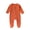 348-Orange, variant on LIIPEE Girls Boys Onesie Solid Color Long Sleeve Round Neck Zip Up Jumpsuit Infant Cute Daily One-Pieces,Orange,0-6 Months