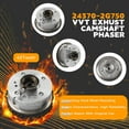 thumbnail image 2 of PANGOLIN 2Pcs Intake & Exhaust Camshaft Adjuster 11367583819 Fit for 2011-2019 Hyundai Sonata Tucson Santa Fe, Kia Optima Sorento Camshaft Timing VVT Gear Sprocket Adjuster Replace Part, 2 of 7