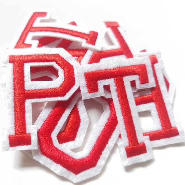 Écussons de Lettres Thermocollants 52 Pcs, Écussons de Lettres Rouges bfuee Écusson Alphabet Brodé A-Z, pour Chapeaux Chemises Jeans Sacs Rouge