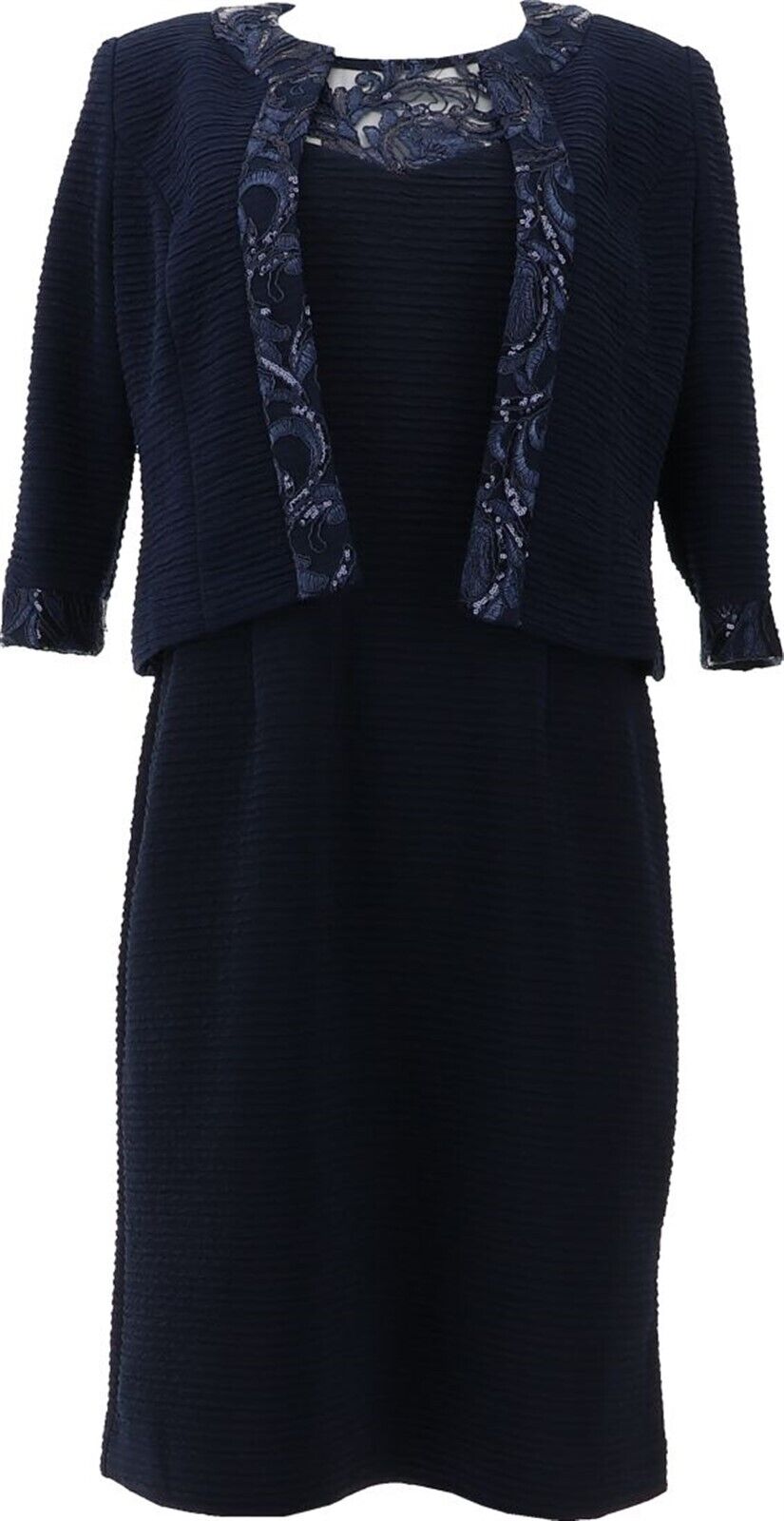 maya brooke embroidered jacket dress